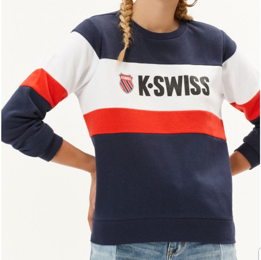 K SWISS 90s Style Sweat Shirt Womens Medium